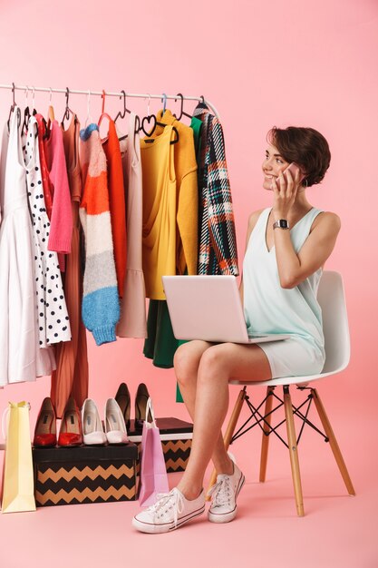 Premium Photo | Image of a beautiful woman stylist posing isolated