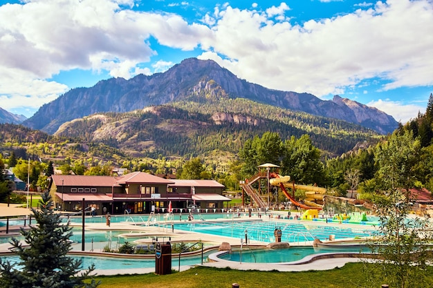 Premium Photo | Image of warm and peaceful hot springs in mountains