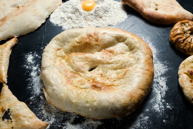 Premium Photo | Imeretian khachapuri is national georgian cuisine dish ...