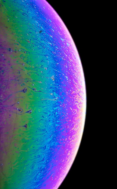 信じられないほどの派手な石鹸水パターン抽象的な背景半円 宇宙または惑星宇宙のモデル ラベルを広告するための多くのスペース プレミアム写真