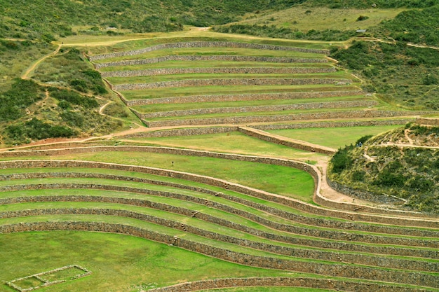 Premium Photo Incredible Inca Agricultural Terraces Ruins Of Moray Cusco Region Peru