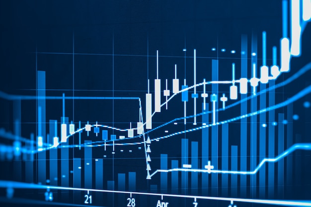 Premium Photo | Index graph of stock market financail data analysis