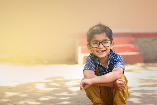 Premium Photo | Indian child wear eyeglass