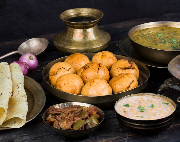 Premium Photo | Indian cuisine dal baati