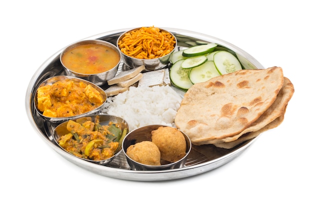 Premium Photo | Indian food thali