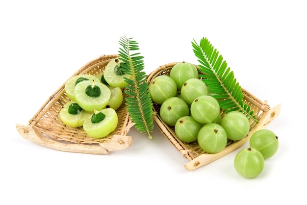 Premium Photo | Indian gooseberry or phyllanthus emblica fruits and ...