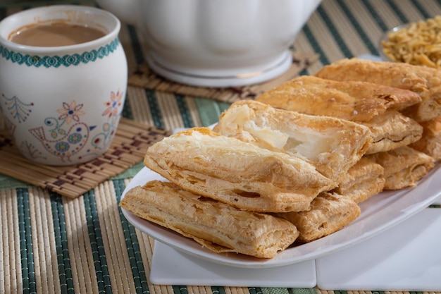 Premium Photo | Indian khari or kharee. indian famous puff pastry snack ...