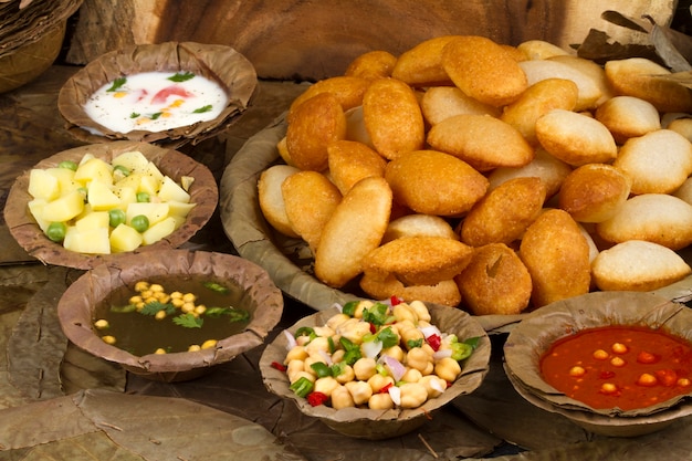 Premium Photo | Indian street food gol gappa or pani puri
