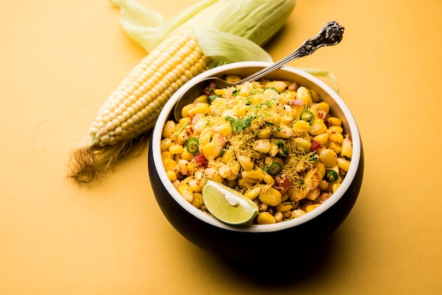 Premium Photo Indian Sweet Corn Chat Or Chat Is An Easy To Make Snack