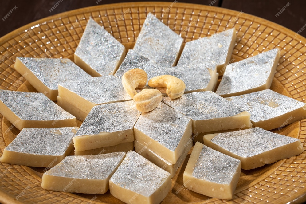 Premium Photo | Indian traditional sweet food kaju katli, made with ...