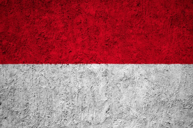 Premium Photo | Indonesia flag painted on grunge wall