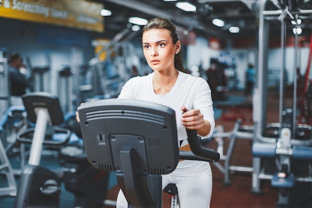 biking at the gym