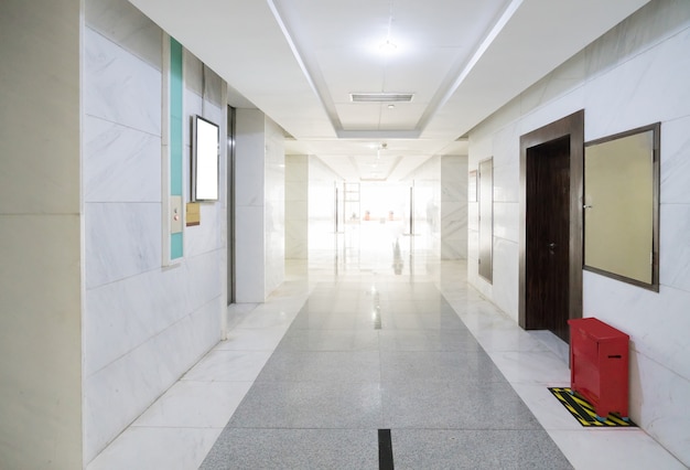 Indoor passageway of office building Premium Photo