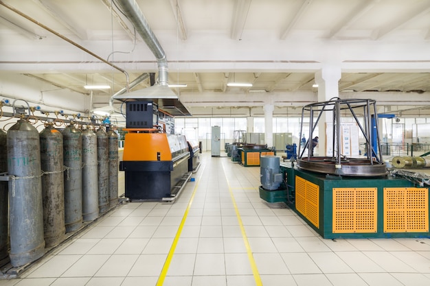  Industrial premises, equipment for drawing metal wire.