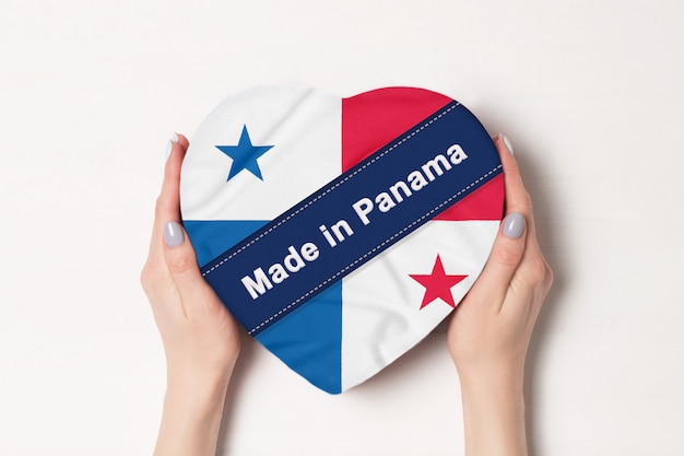 パナマの国旗パナマで作られた碑文 プレミアム写真