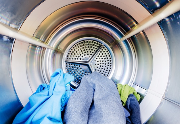 Premium Photo | Inside washing machine