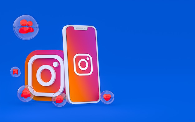 Premium Photo | Instagram icon on screen smartphone or mobile and ...