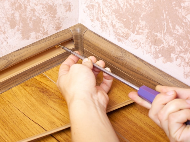 Fixing Baseboard Bathroom Vanity