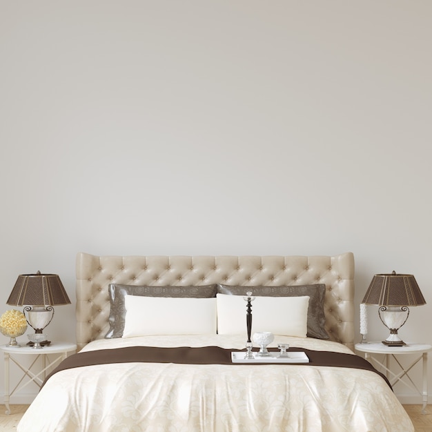 Download Interior bedroom wall gallery mockup | Premium Photo