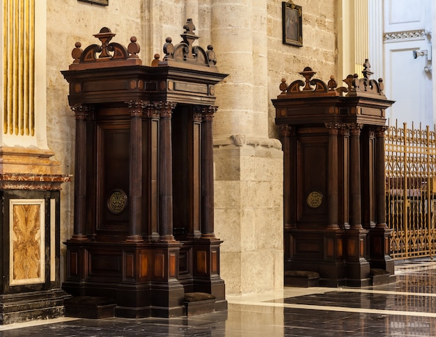 Premium Photo | Interior of catholic church: confessional detail, 150 ...