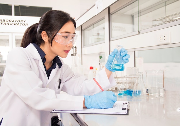 Interior of clean modern white medical or chemical laboratory ...