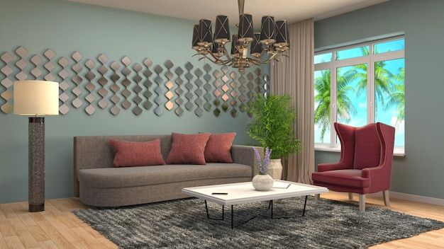 Interior living room | Premium Photo