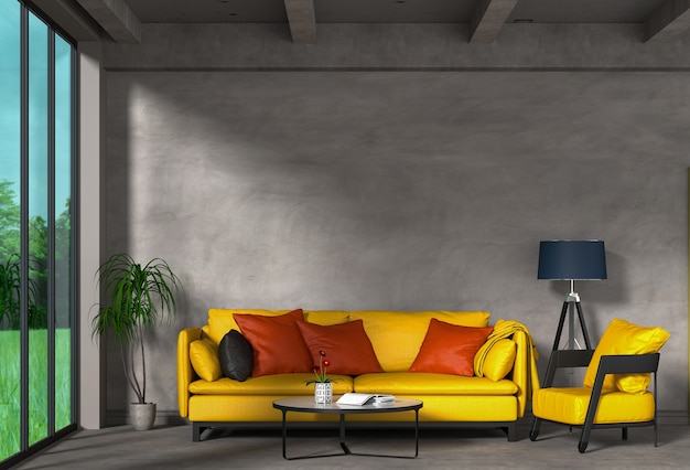 Interior Modern Living Room, Modern Green Landscape Services