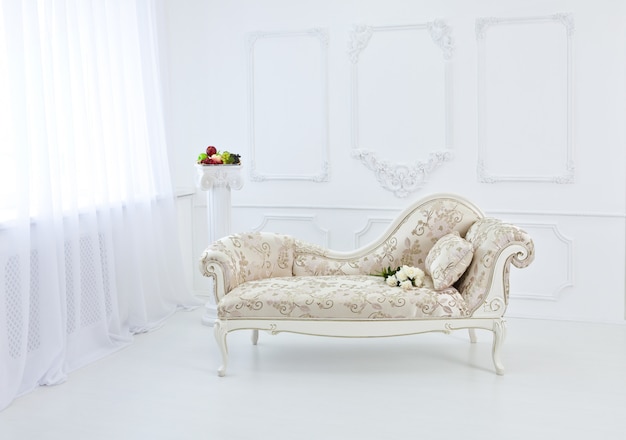 Premium Photo | Interior of renaissance and baroque with a couch.