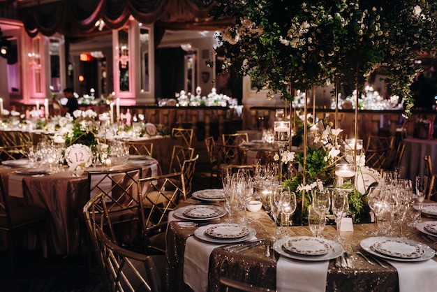 Interior of romantic restaurant, modern design, classic style Photo ...