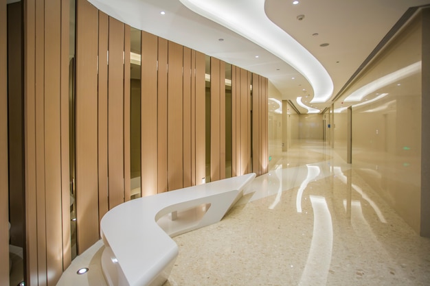 Interior view of bathroom in shopping mall hotel | Premium Photo