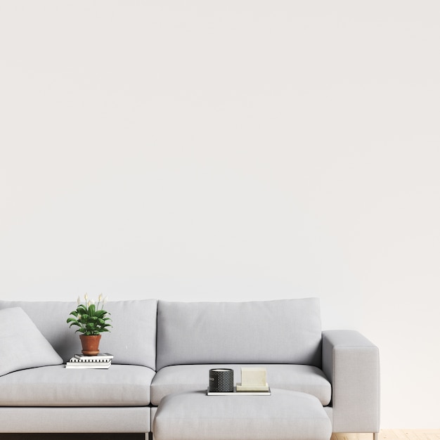 Interior Wall Mockup With Light Grey, How To Decorate With A Light Grey Sofa