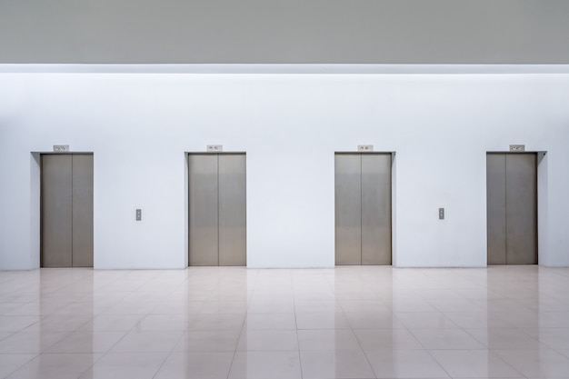 Download Interior with elevator doors. mock up Photo | Premium Download