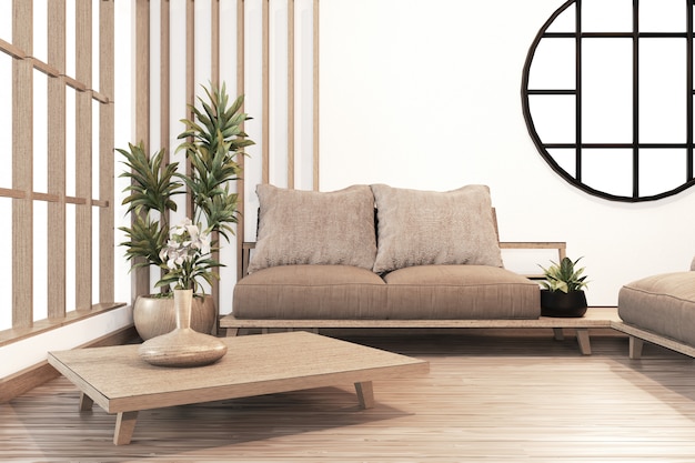 natural zen living room design
