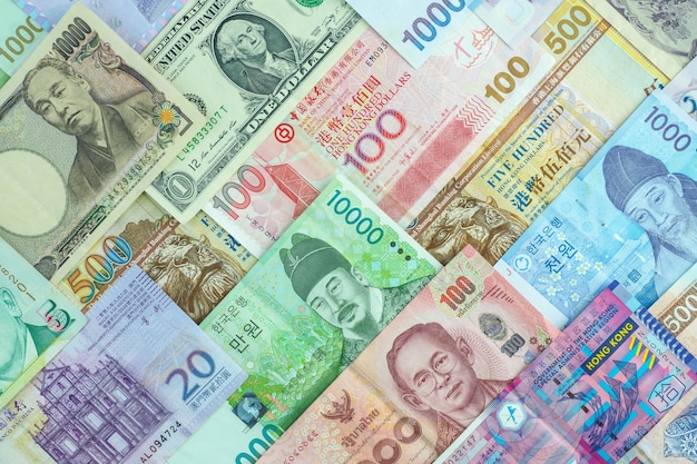 Premium Photo | International banknote background, money exchange business