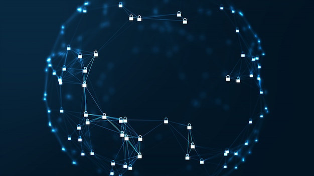 Internet technology network and cyber security concept . Premium Photo