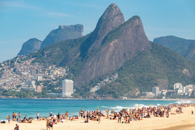 Premium Photo Ipanema Beach In Rio De Janeiro Brazil Person Enjoying The Ipanema Beach In Rio De Janeiro