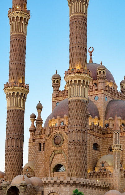 Premium Photo | Islamic Background With The Al Sahaba Mosque In Sharm ...