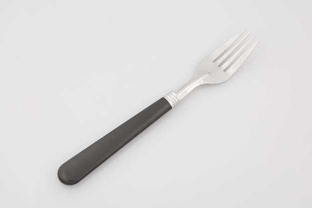 Isolated fork icon on a white | Premium Photo