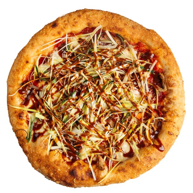 Premium Photo | Isolated peking duck style pizza