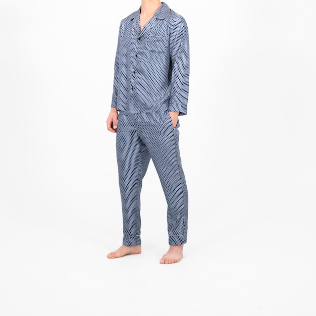 Free Photo | Isolated shot of a person wearing blue pajamas
