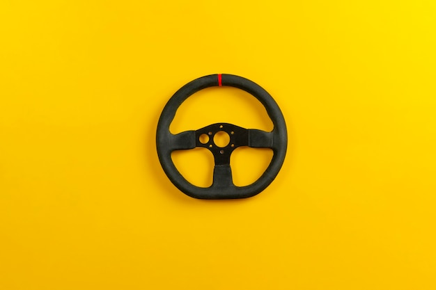 Premium Photo A Isolated Steering Wheel A View From Above Simple