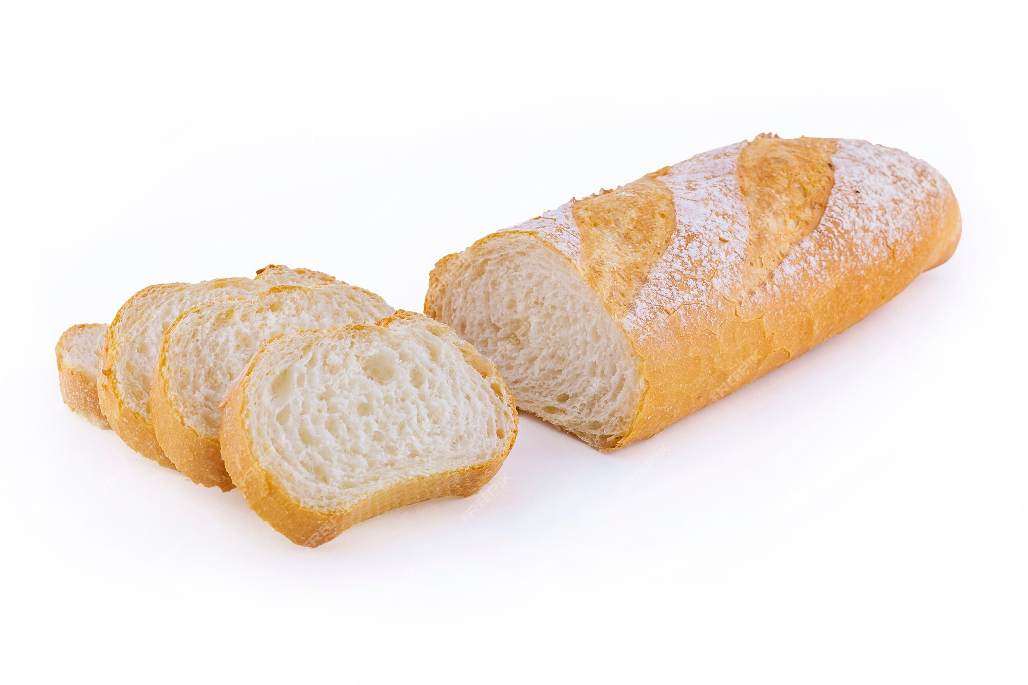 Premium Photo | Italian bread baguette isolated on white