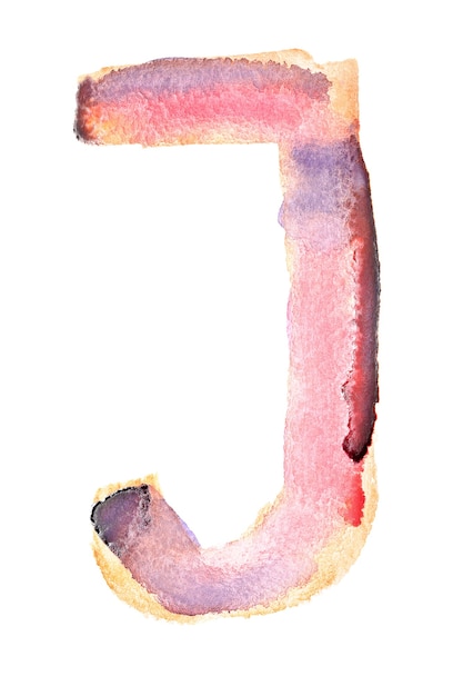 Premium Photo J Handmade Watercolor Alphabet