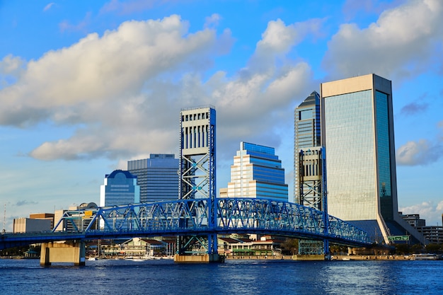 Premium Photo | Jacksonville skyline evening in florida usa