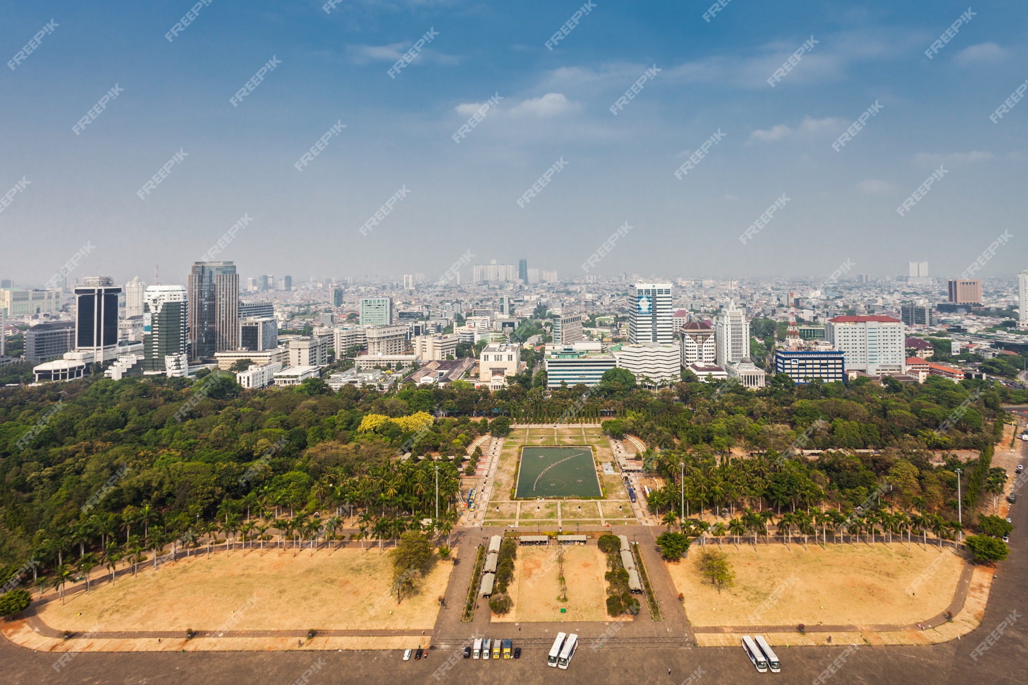 Premium Photo | Jakarta aerial view