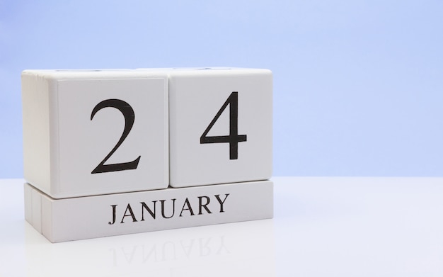 Premium Photo | January 24st. day 24 of month, daily calendar on white ...