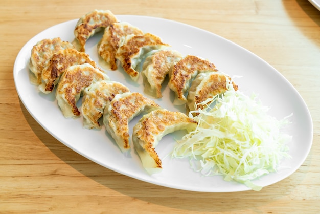 Premium Photo Japanese Gyoza Or Dumplings With Soy Sauce