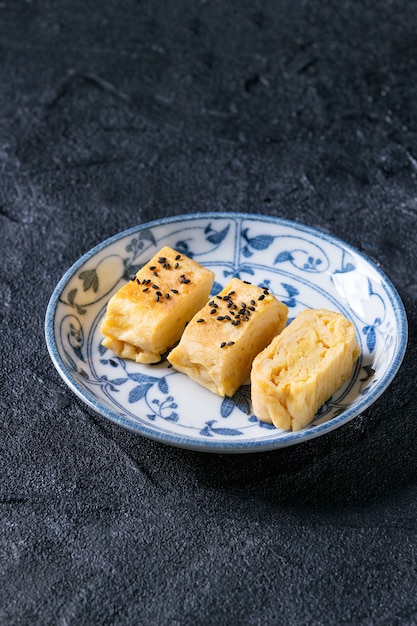 Premium Photo | Japanese rolled omelette tamagoyaki