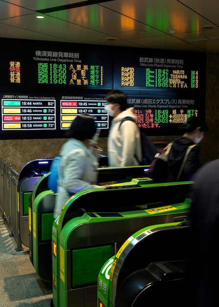 Free Photo Japanese Subway System Passenger Information Display Screen