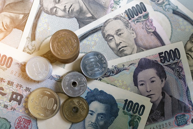 template of yen coins